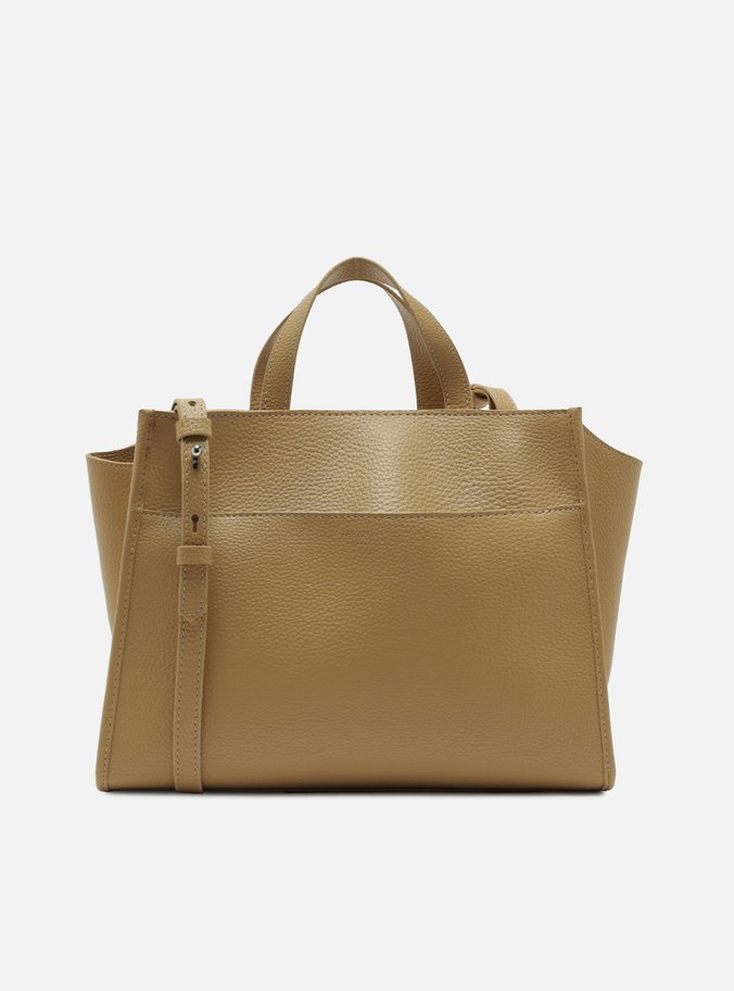 Bolsa Tote Marrom Grande Logo Perfurado