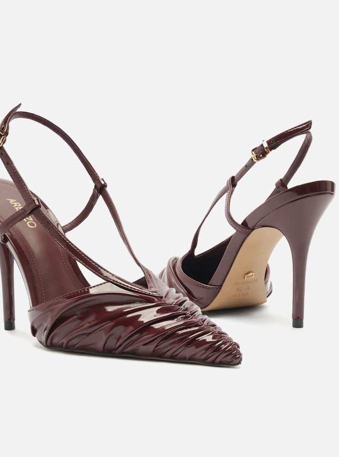 Scarpin Vermelho Verniz Slingback