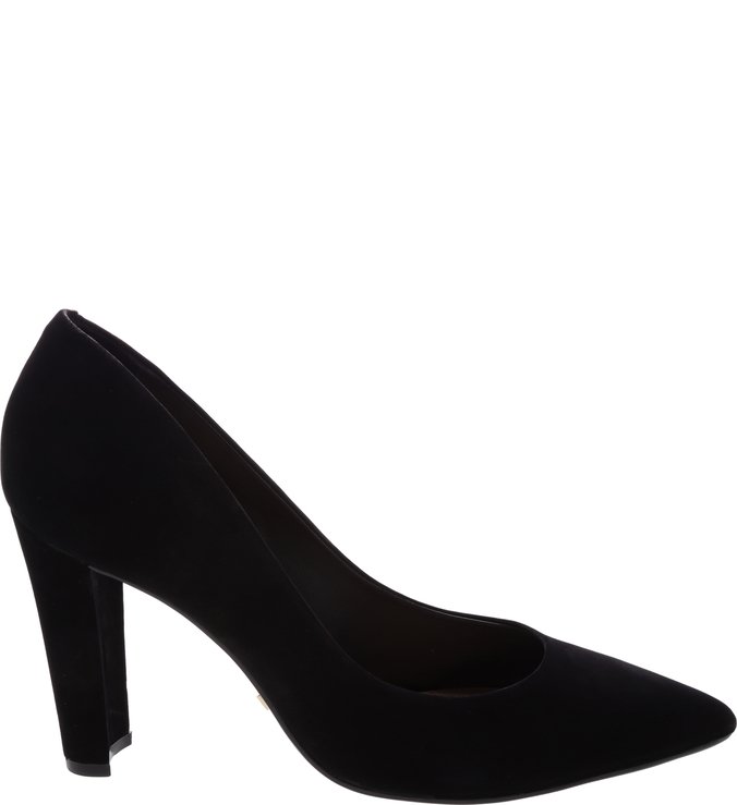 Scarpin Bloco Nobuck Preto