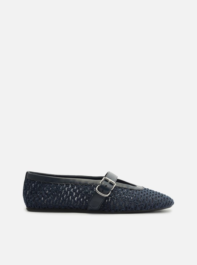 Sapatilha Azul Tela Fivela
