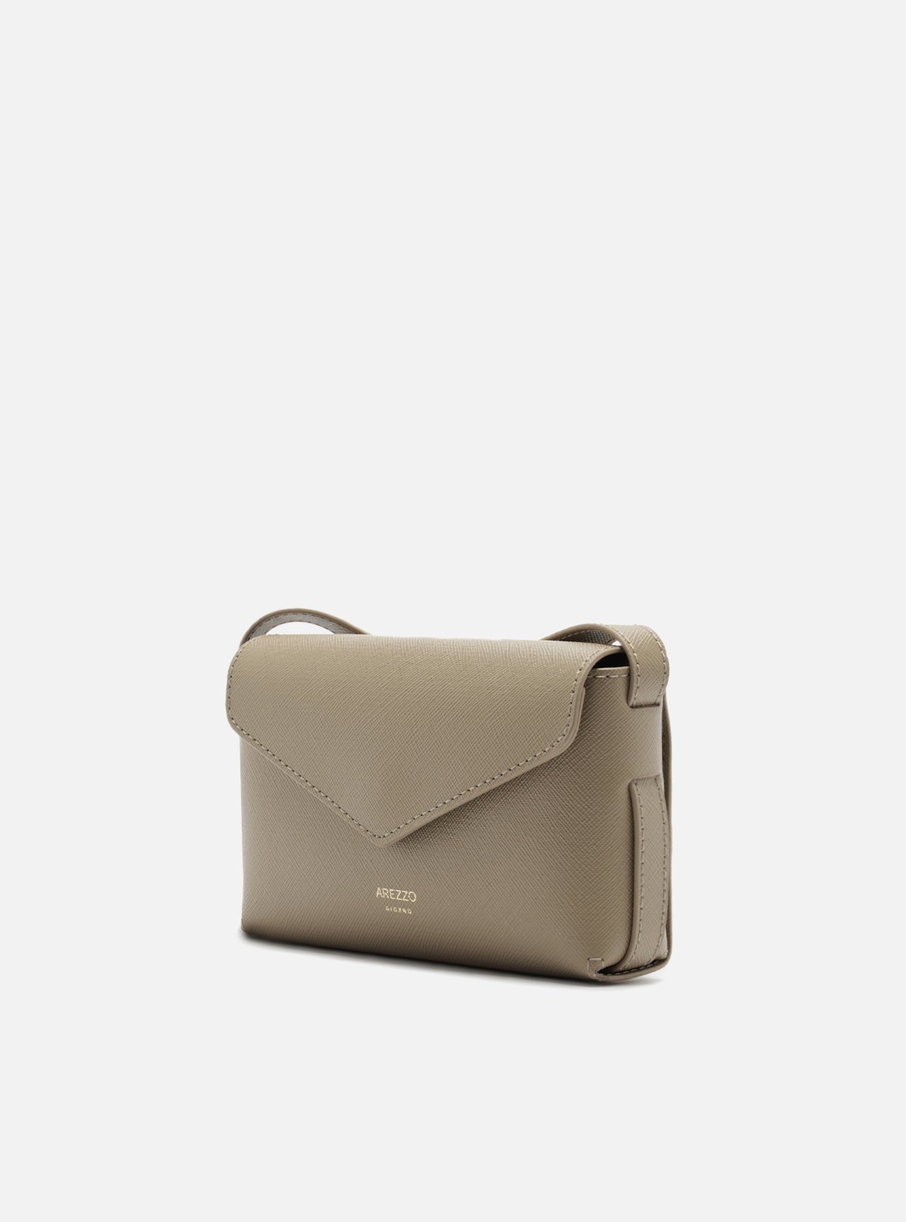 Bolsa Tiracolo Cinza Pequena Envelope — foto 2