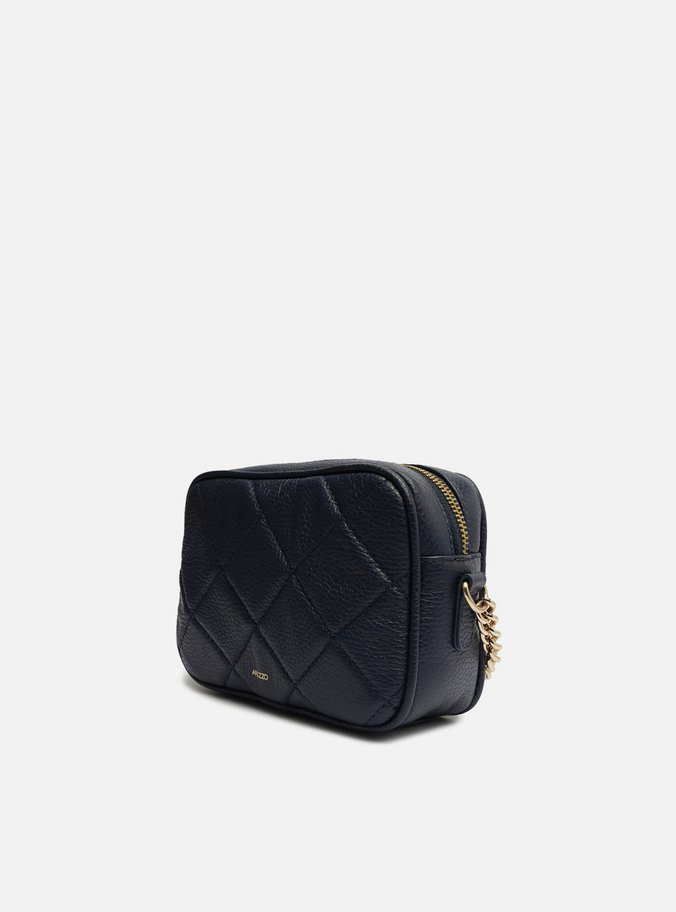 Bolsa Tiracolo Azul Couro Matelassê Gab Pequena