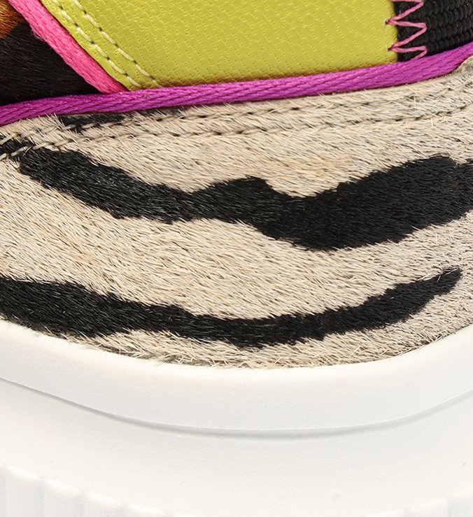 Tênis Onça Multimaterial Flatform Colorido