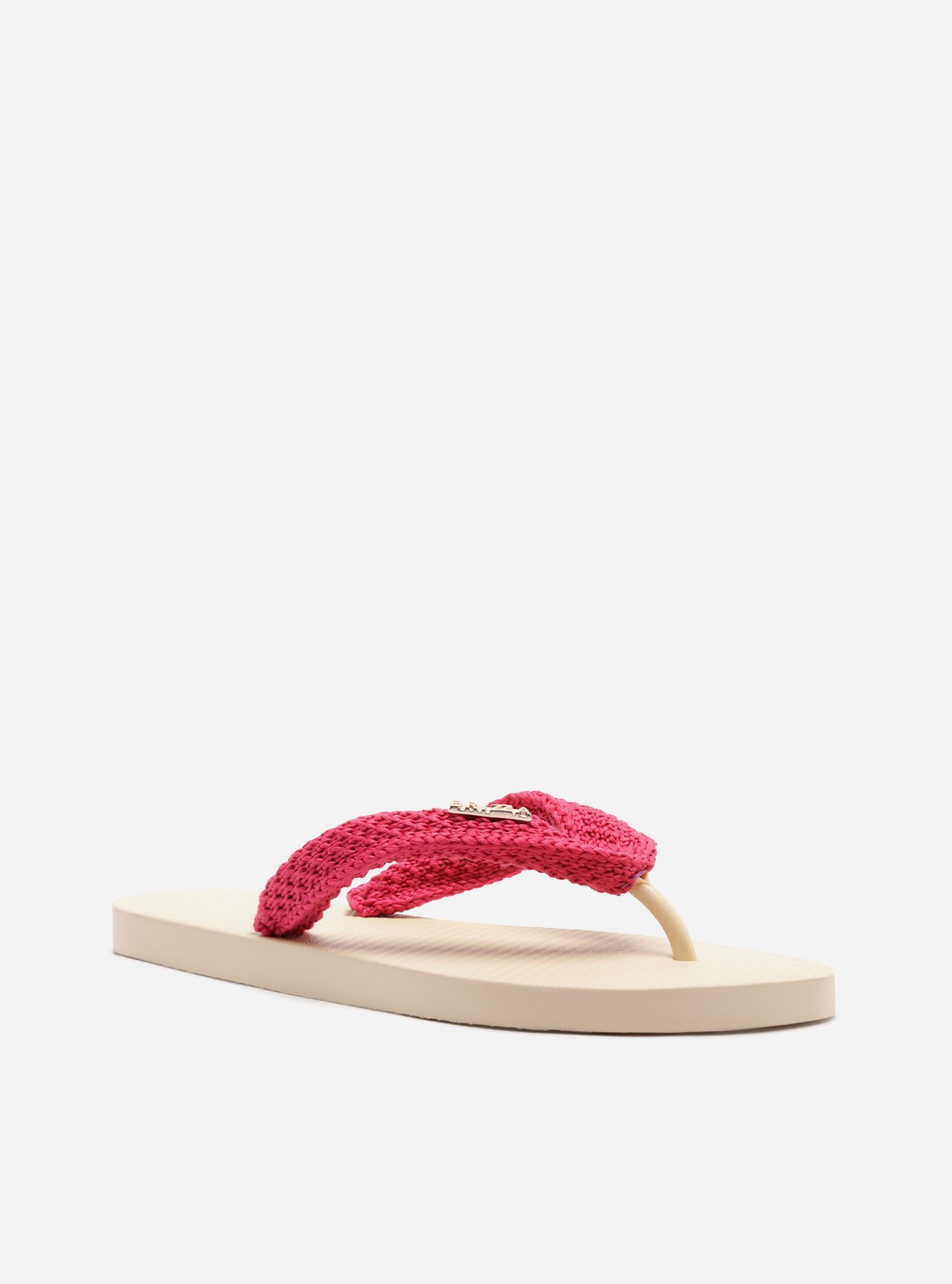Chinelo de Dedo Rosa Essential Tiras Crochê — foto 2
