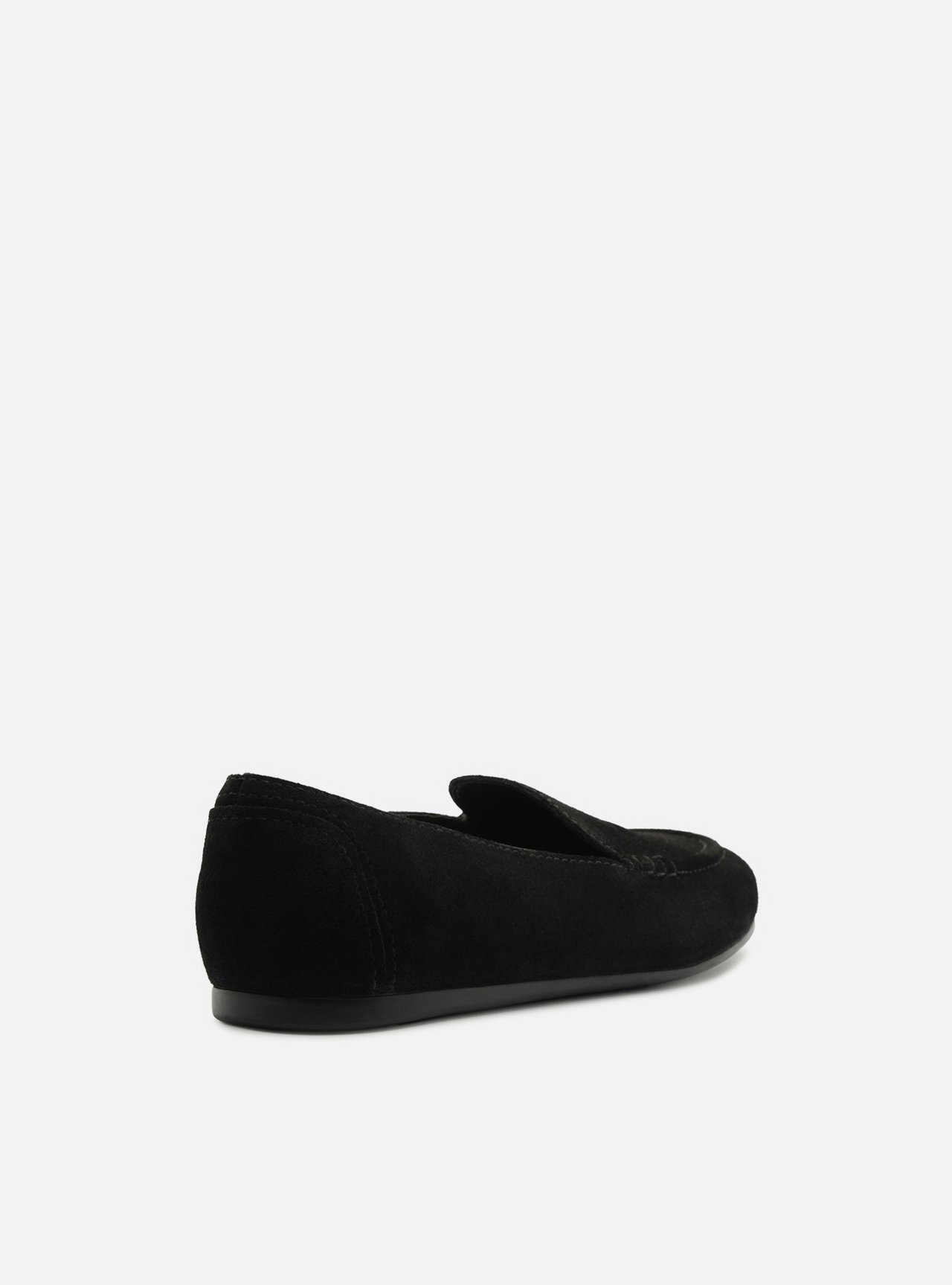 Mocassim Preto Acamurçado Bico Redondo — foto 3