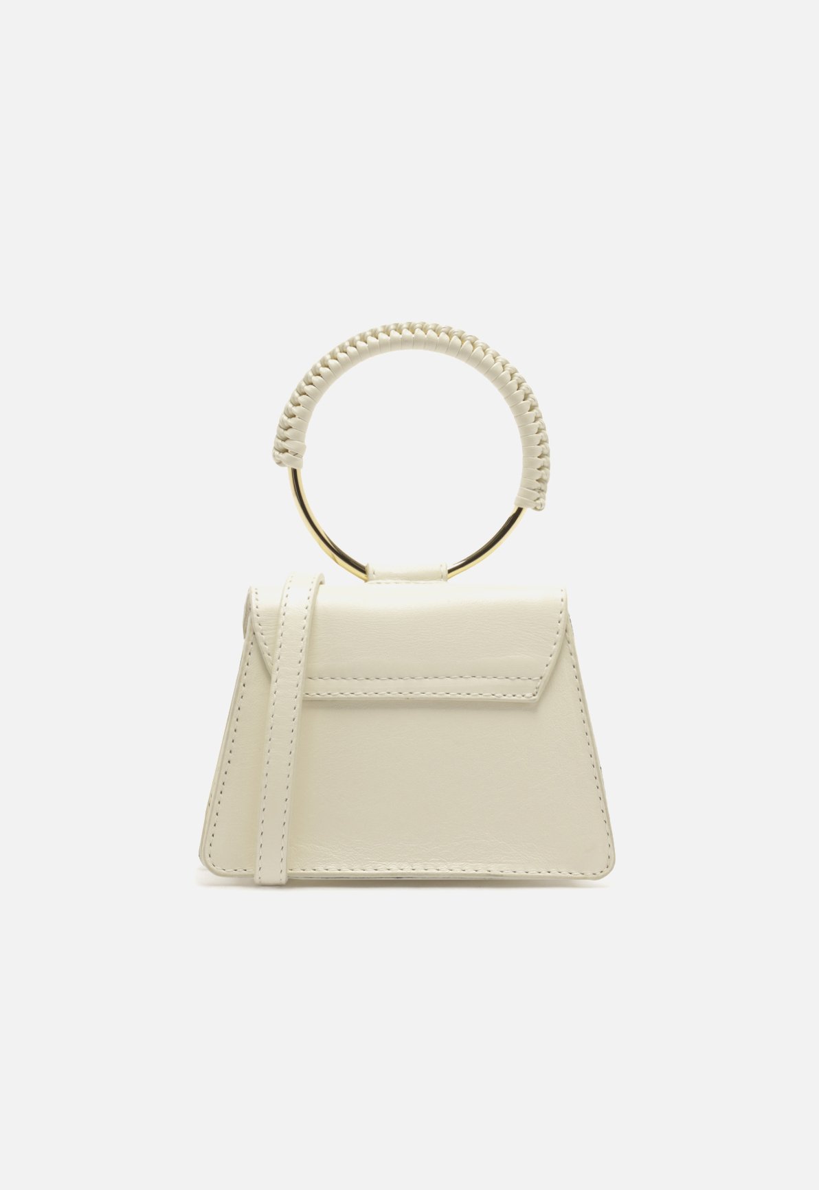 Bolsa Tiracolo Branca Couro Pequena — foto 3