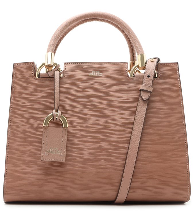 Bolsa Couro Tote Abraccio Rose Blush