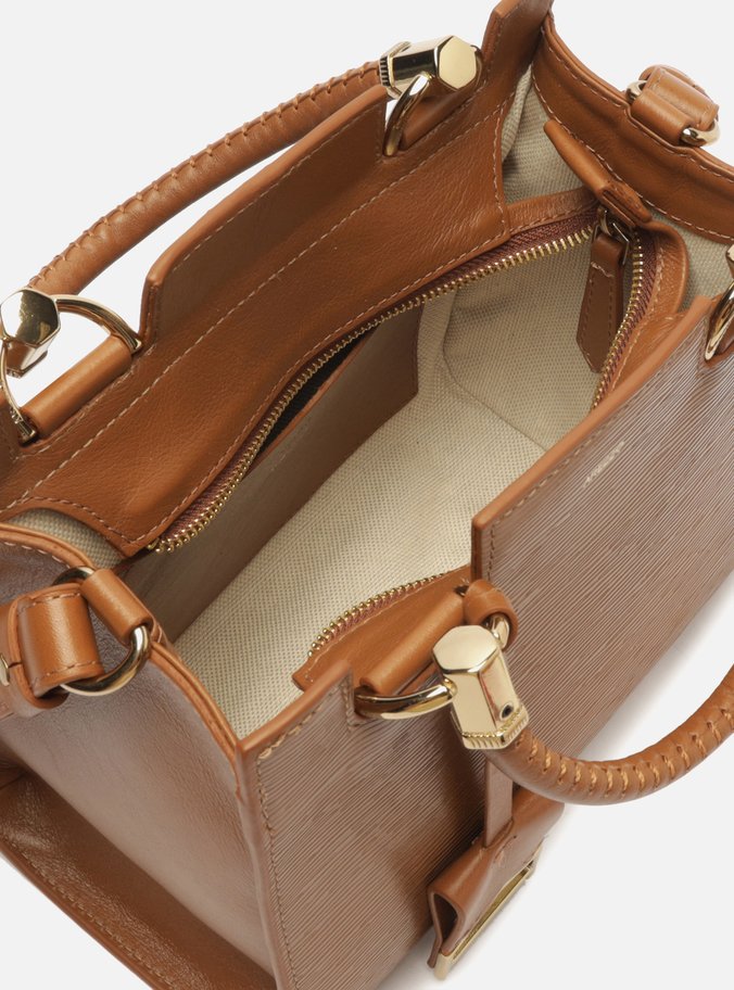 Bolsa Tote Marrom Couro Wave Abraccio Média