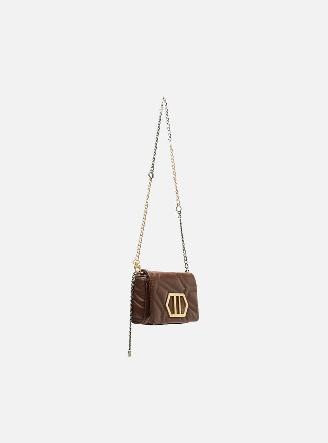 Mini Bag Tiracolo Marrom Escura Couro Emma