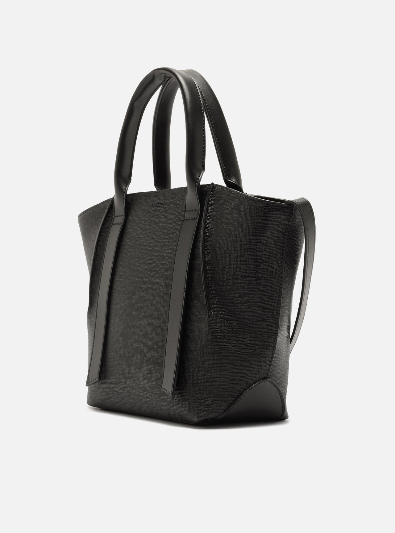 Bolsa Tote Preta Média Tiras — foto 2