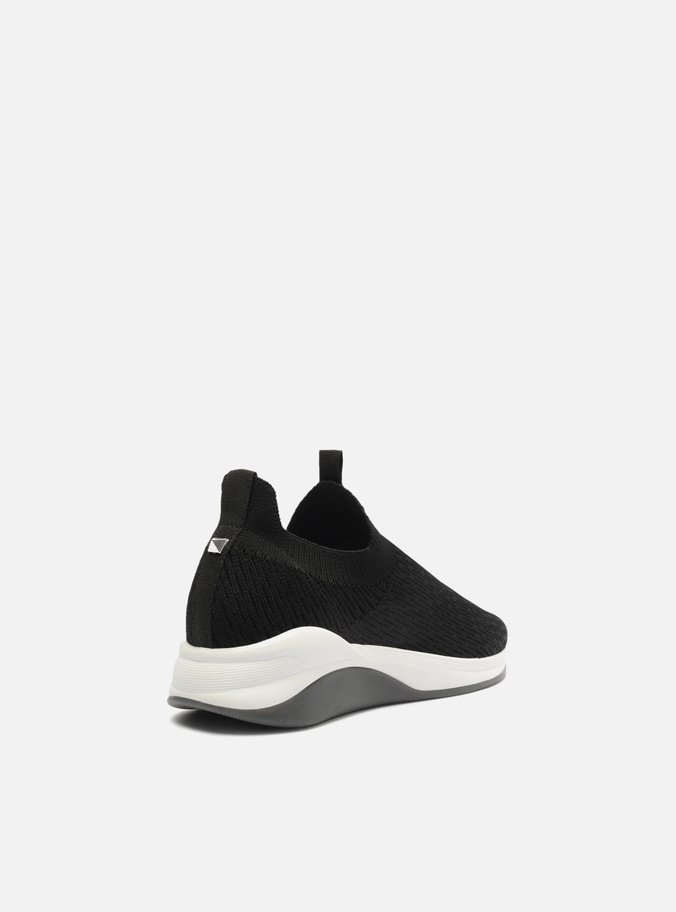 Tênis Slip On Preto Knit Studs