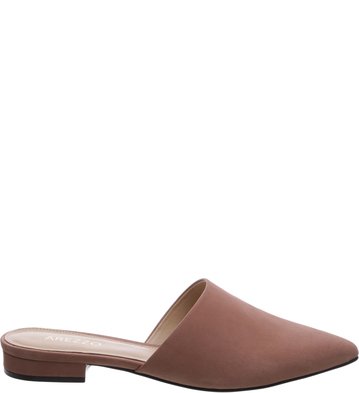 Mule Bico Fino Nobuck Smoke Rose