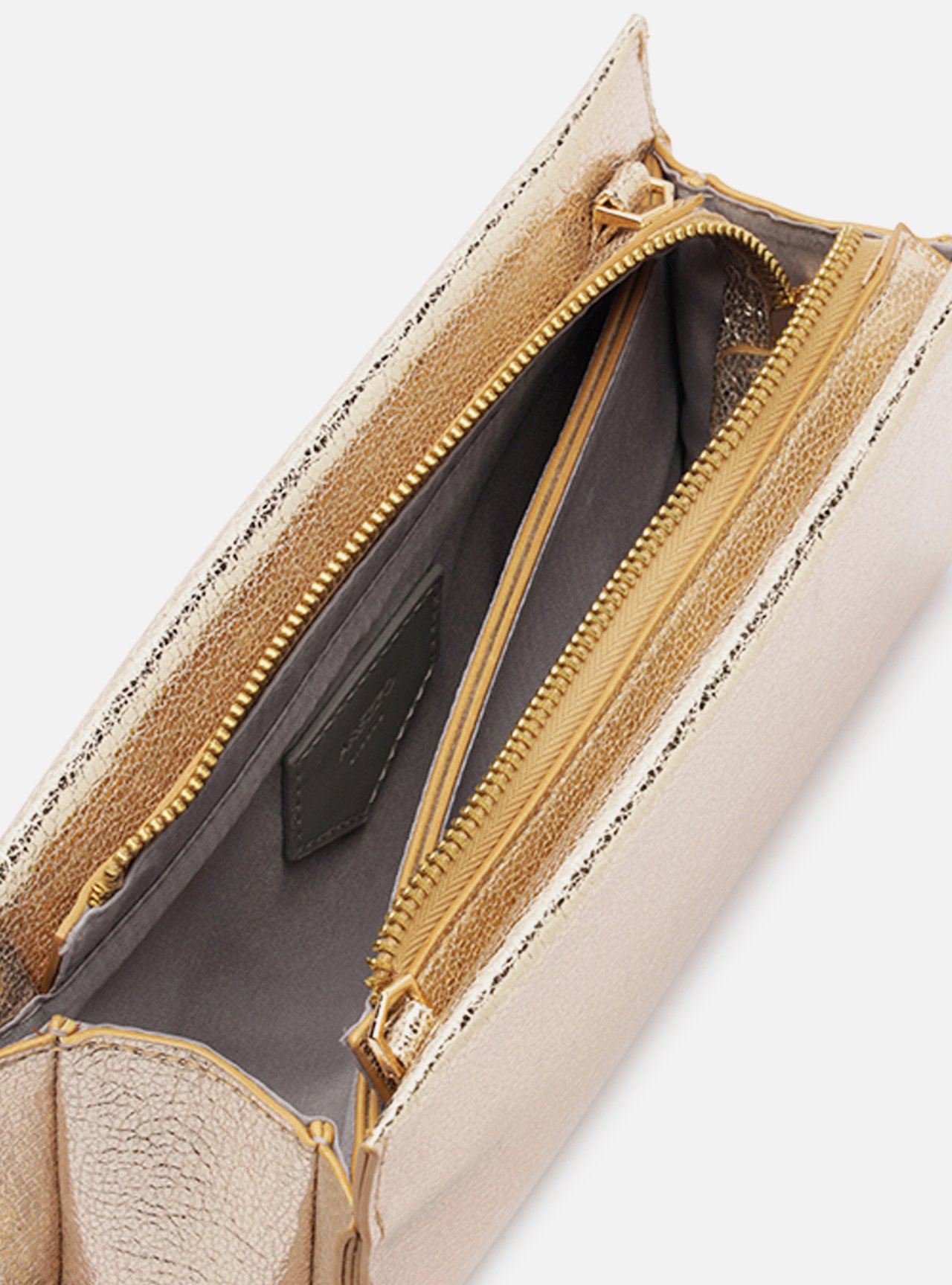Bolsa Clutch Dourada Pequena Detalhe Dourado — foto 4