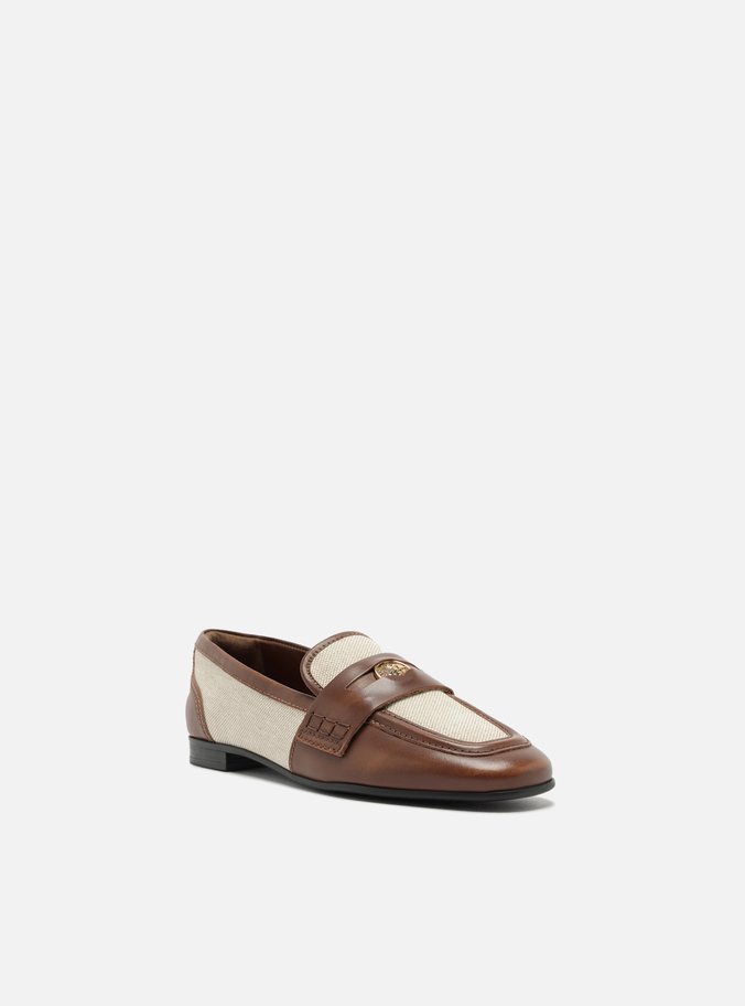 Mocassim Marrom Bimaterial Tira Medalha