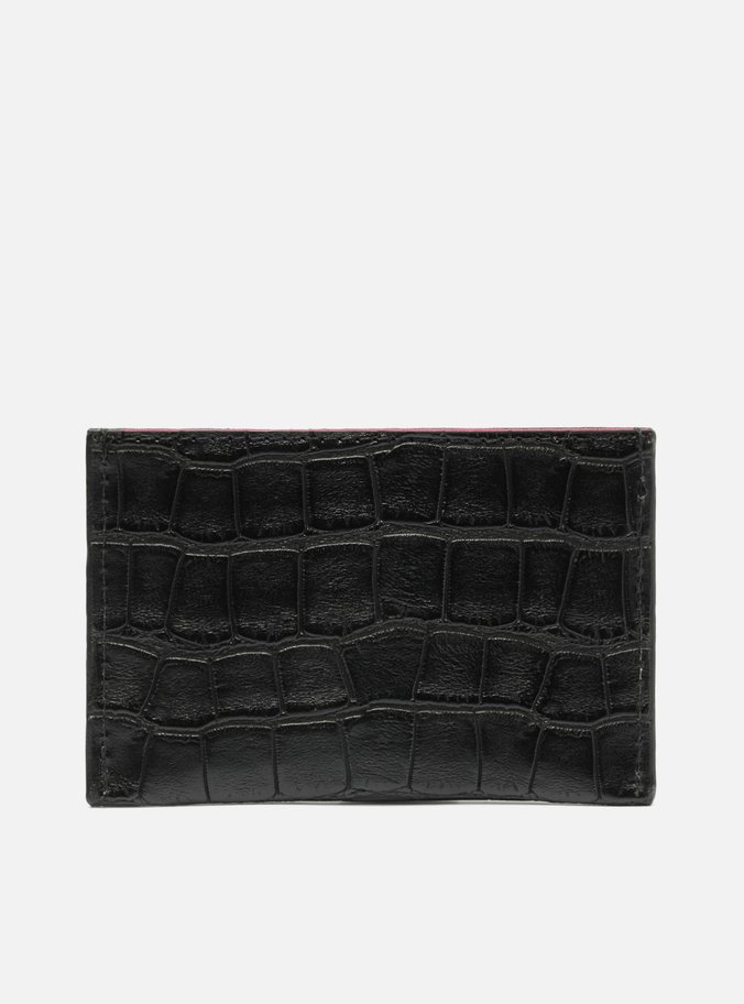 Porta-Cartões Preto Croco