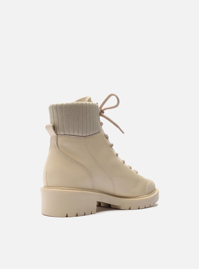 Coturno Off-White Couro Tratorado Lizza