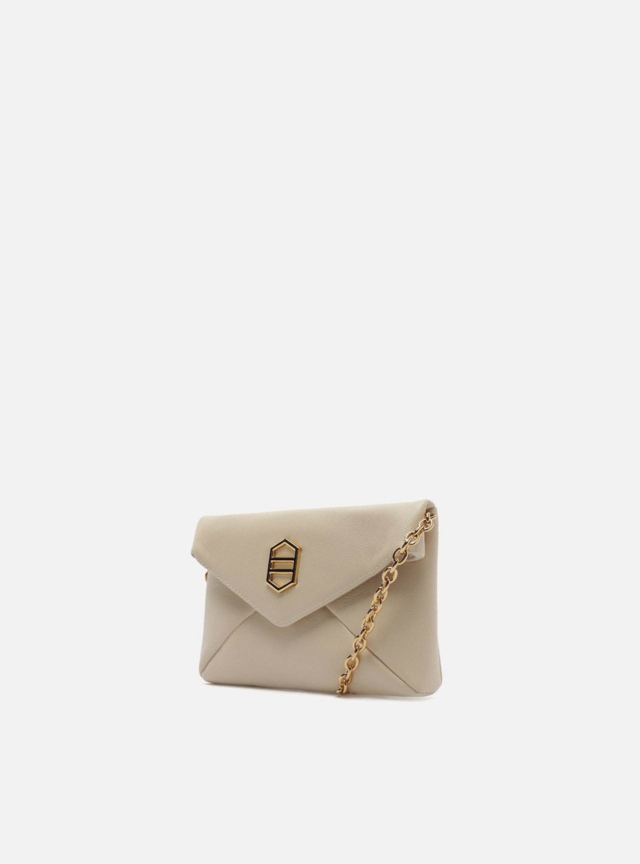 Bolsa Tiracolo Branca Couro Pequena Corrente — foto 2