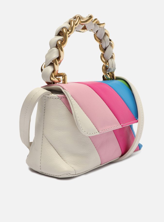Bolsa Tiracolo Colorida Couro Nicole Pequena