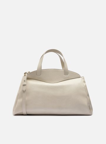 SCRE:EN ＜TOTE BAG＞（ white ） Bolsa Tote Branca Grande Franzida | Arezzo