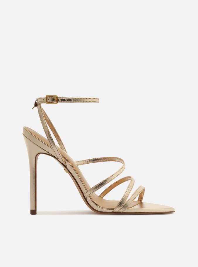 Sandália Dourada Salto Fino