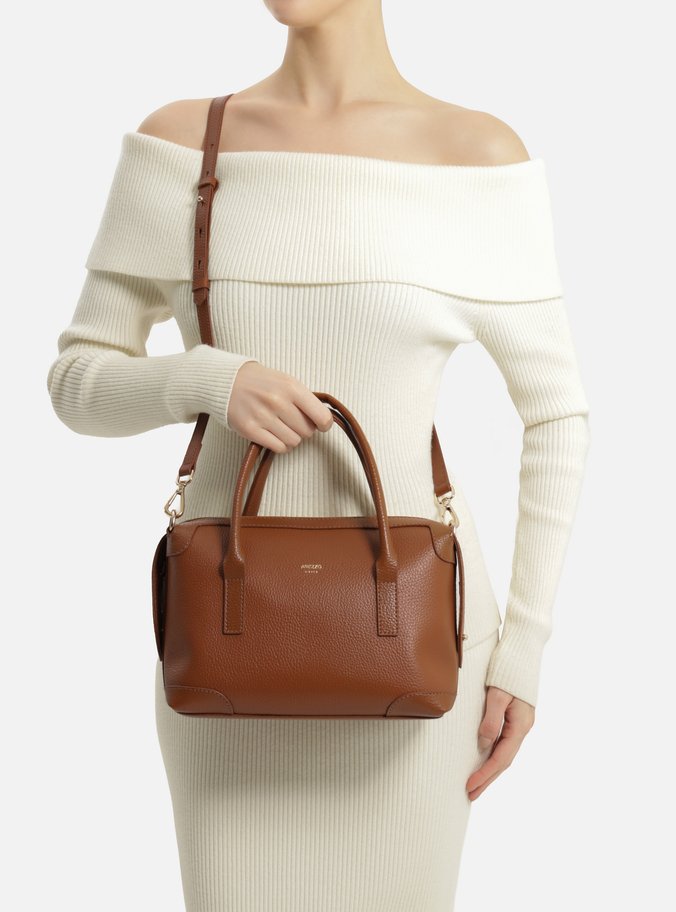 Bolsa Bowling Marrom Grande Recortes