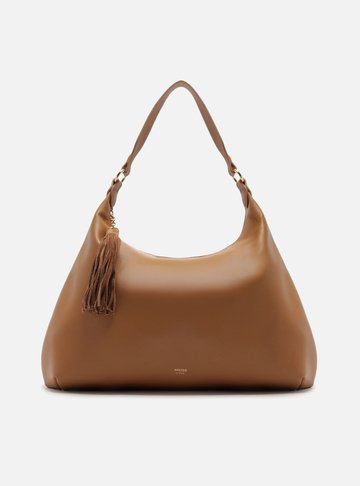 Bolsa Hobo Marrom Grande Barbicacho