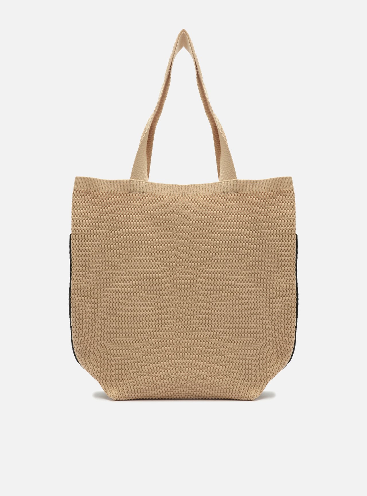 Bolsa Shopping Preta Knit Grande Metais Brizza — foto 3