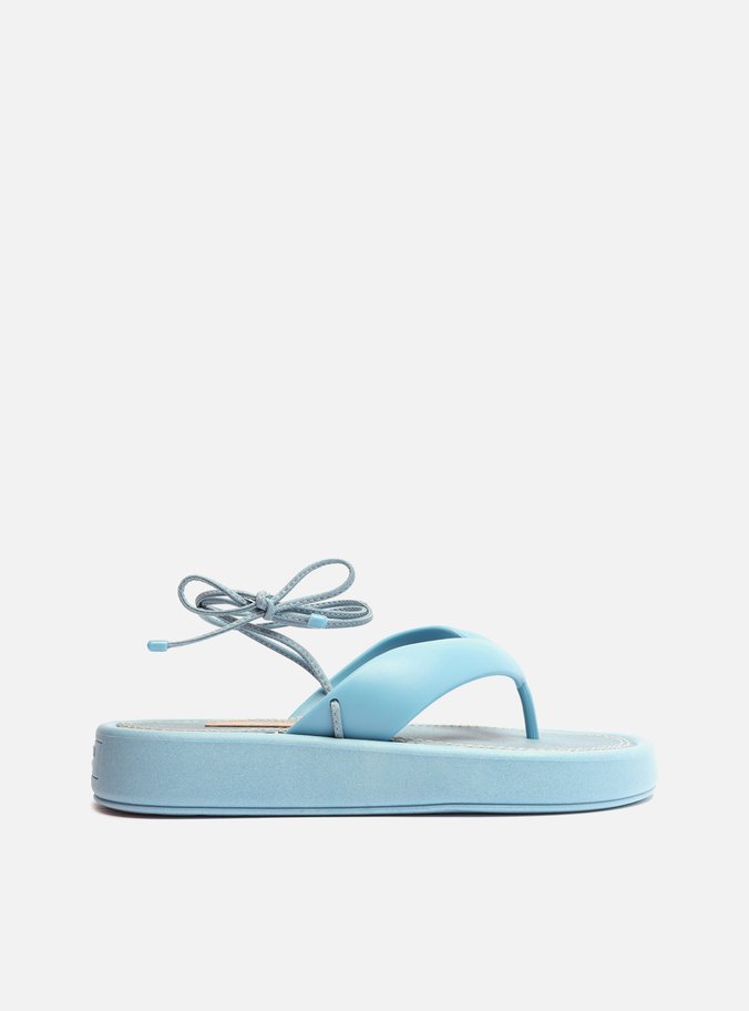 Sandália Rasteira Azul Jeans Sunny Brizza