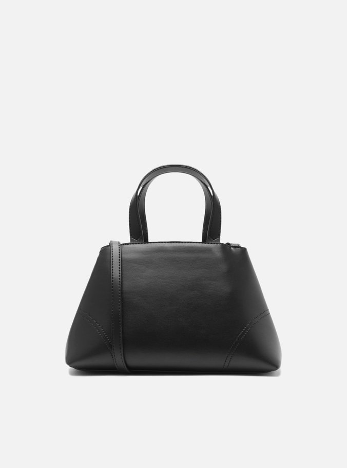 Bolsa Tote Preta Média Costuras Bag Charm