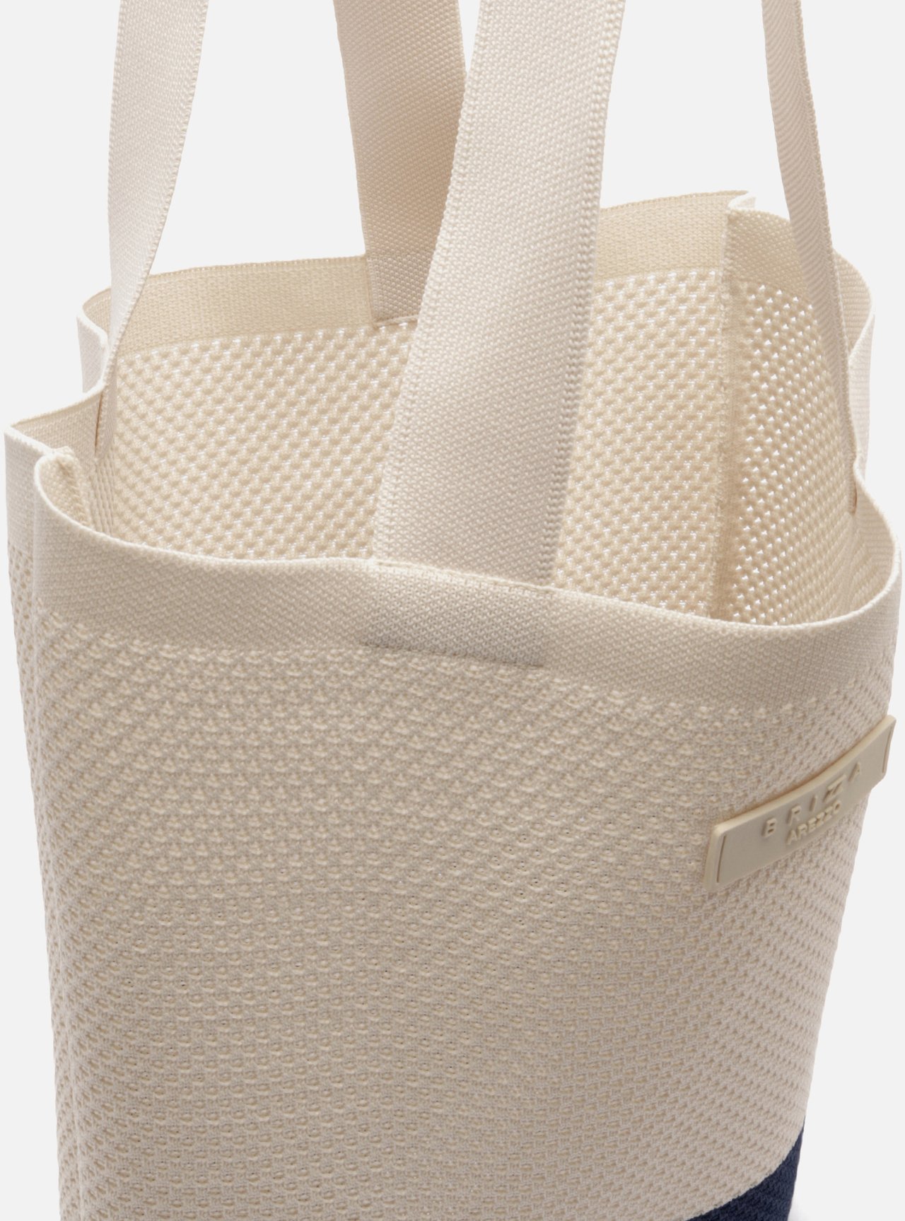 Bolsa Shopping Marinho Duo Crochê Média Brizza — foto 4