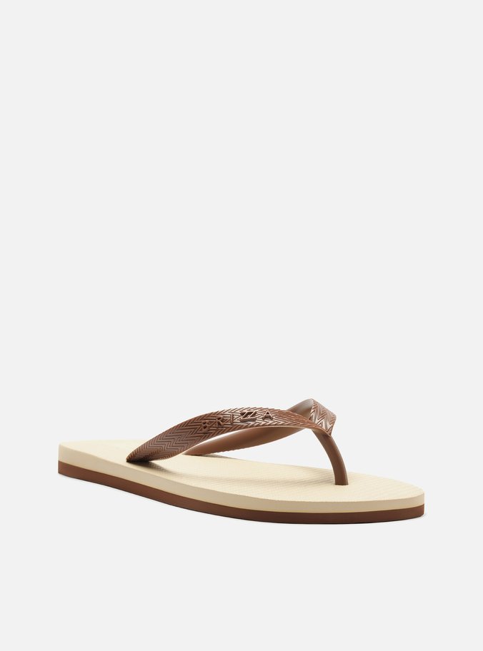 Chinelo de Dedo Marrom Coffee Bicolor Roma