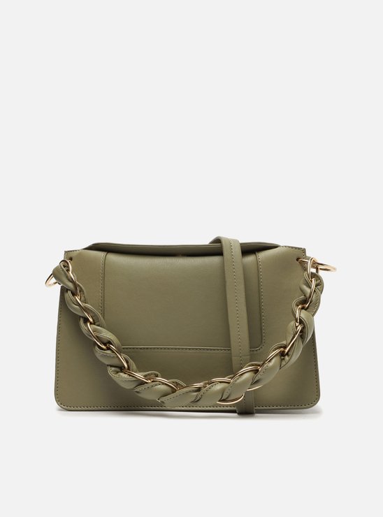 Bolsa Tiracolo Verde Correntes Média