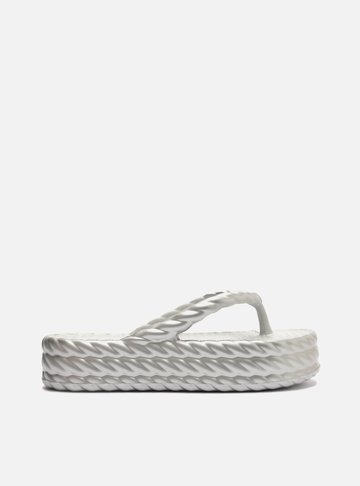 Sandália Prata Flatform Marrocos Mid