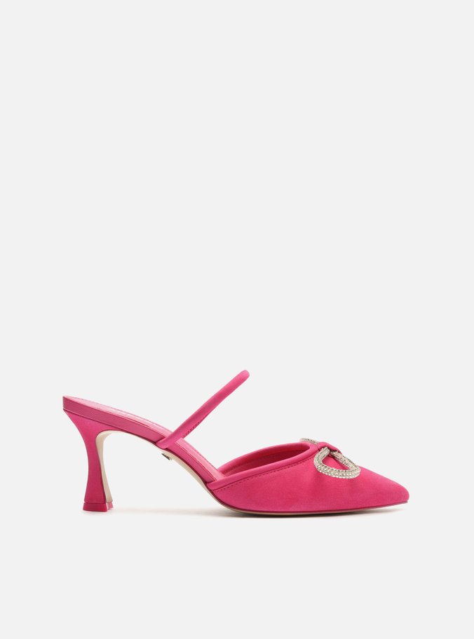 Mule Rosa Salto Fino Strass Audrey