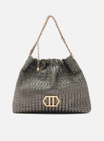 Bolsa Hobo Cinza Trama Esther Grande