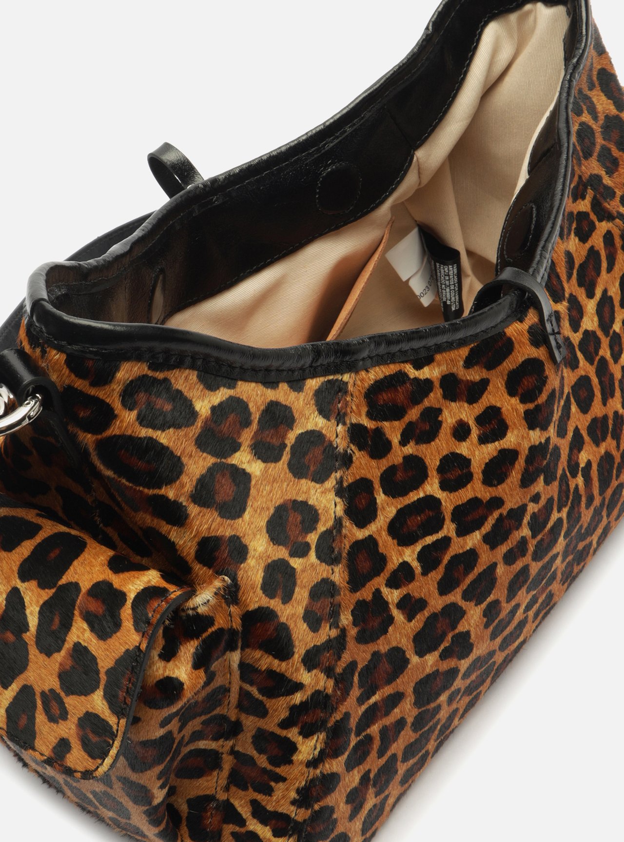 Bolsa Tiracolo Pelo Leopard Pequena Laço — foto 4