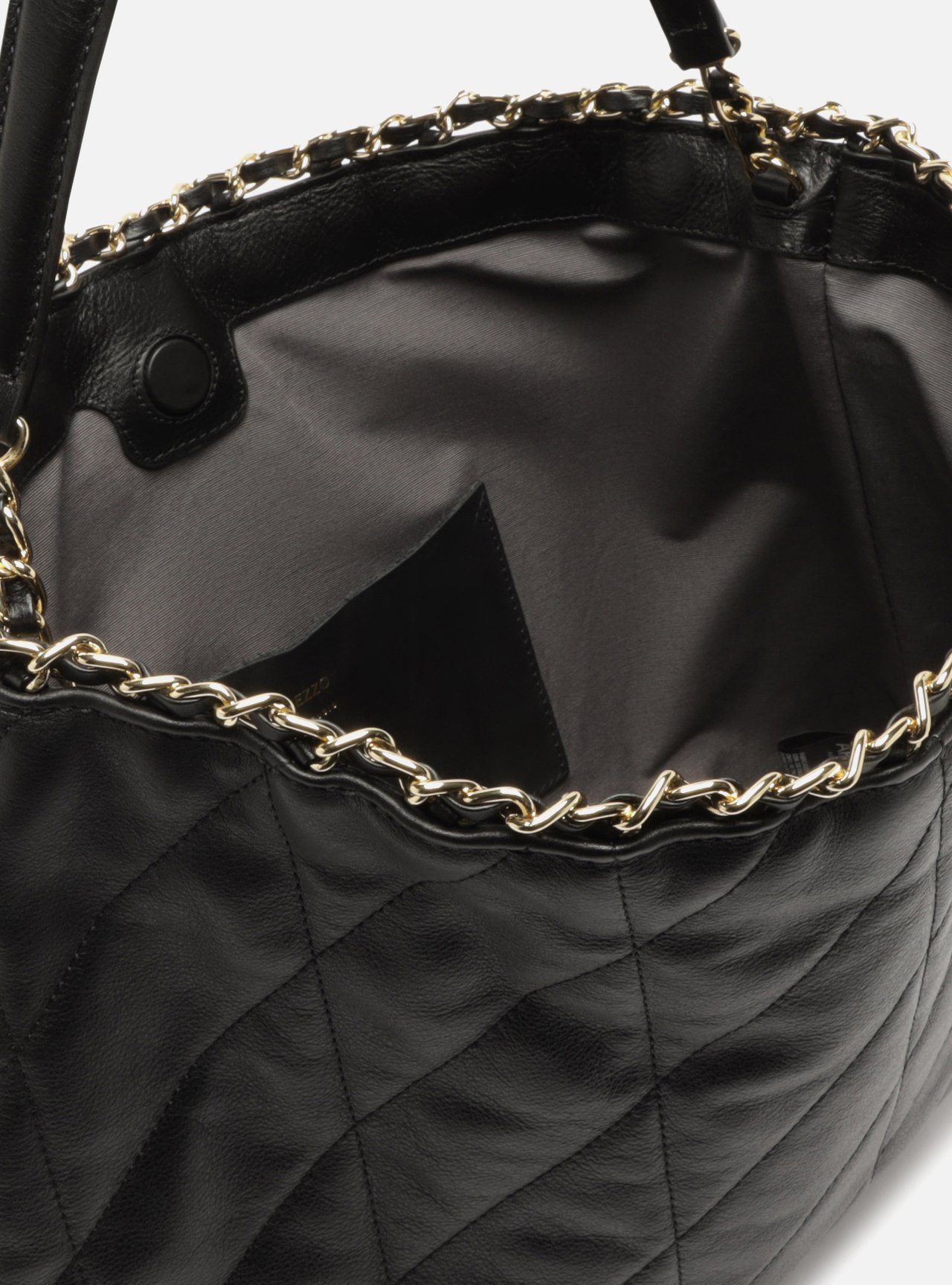 Bolsa Hobo Preta Couro Grande Matelassê — foto 4