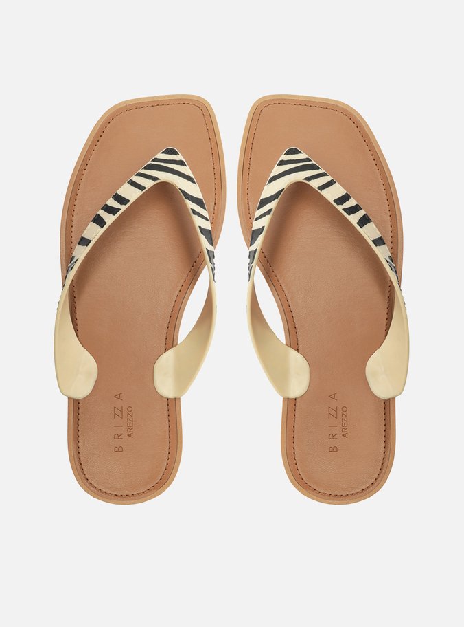Chinelo de Dedo Animal Print Tira V Brizza