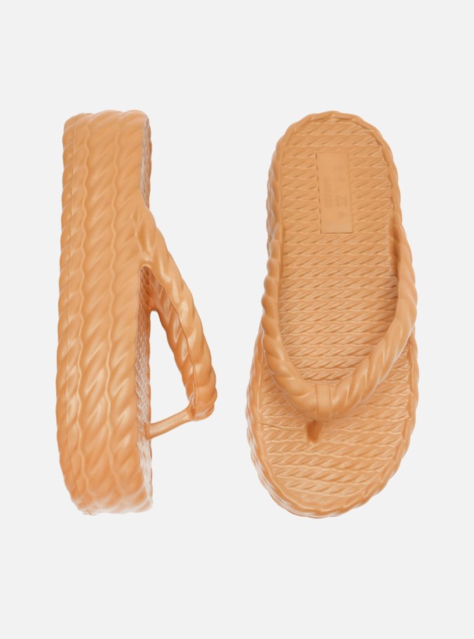 Sandália Marrom Flatform Marrocos Mid