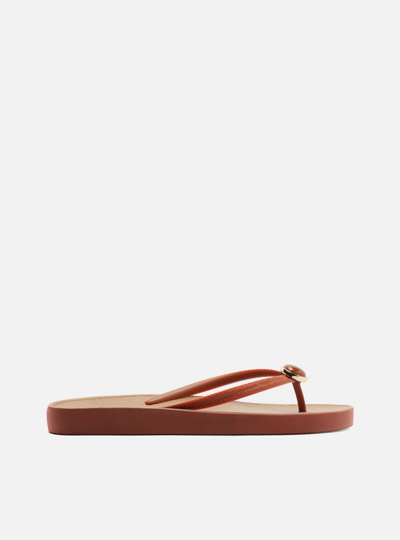 Chinelo de Dedo Terracota Recouro Fit Pedra — foto 1