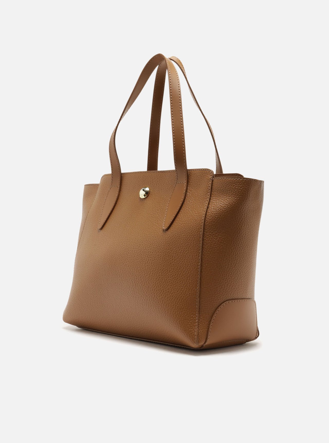 Bolsa Tote Marrom Média Metais — foto 2
