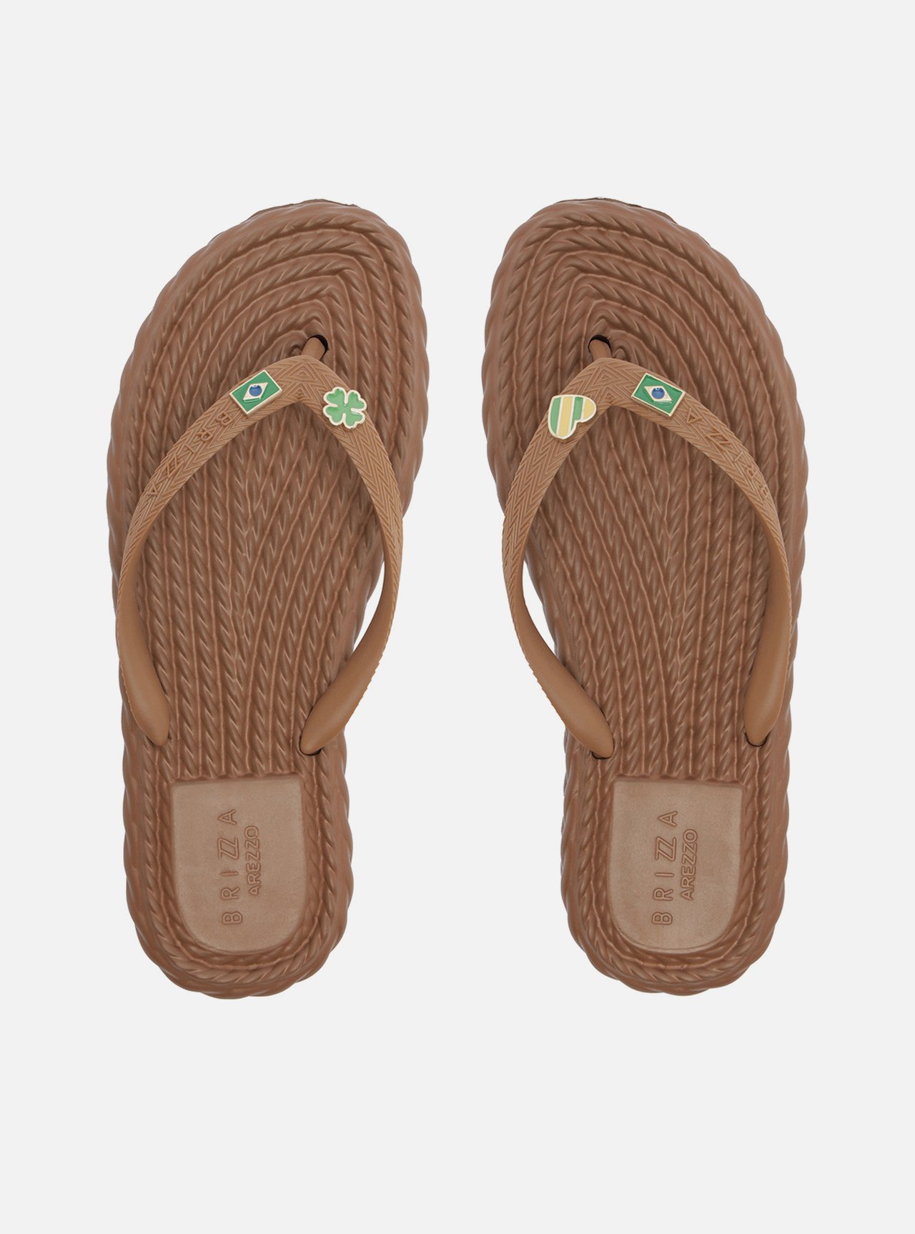Chinelo de Dedo Marrom Flatform Brizza — foto 3