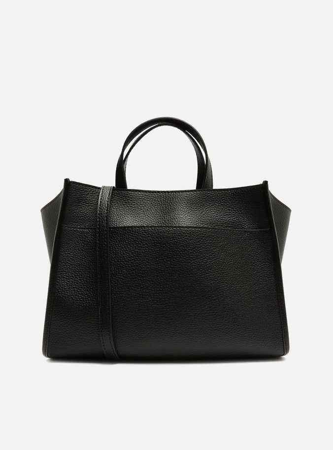 Bolsa Tote Preta Grande Logo Perfurado