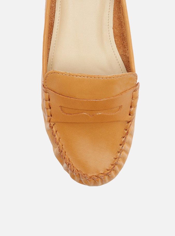 Mocassim Marrom Detalhe Franzido