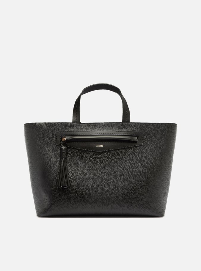 Bolsa Tote Preta Barbicacho Grande