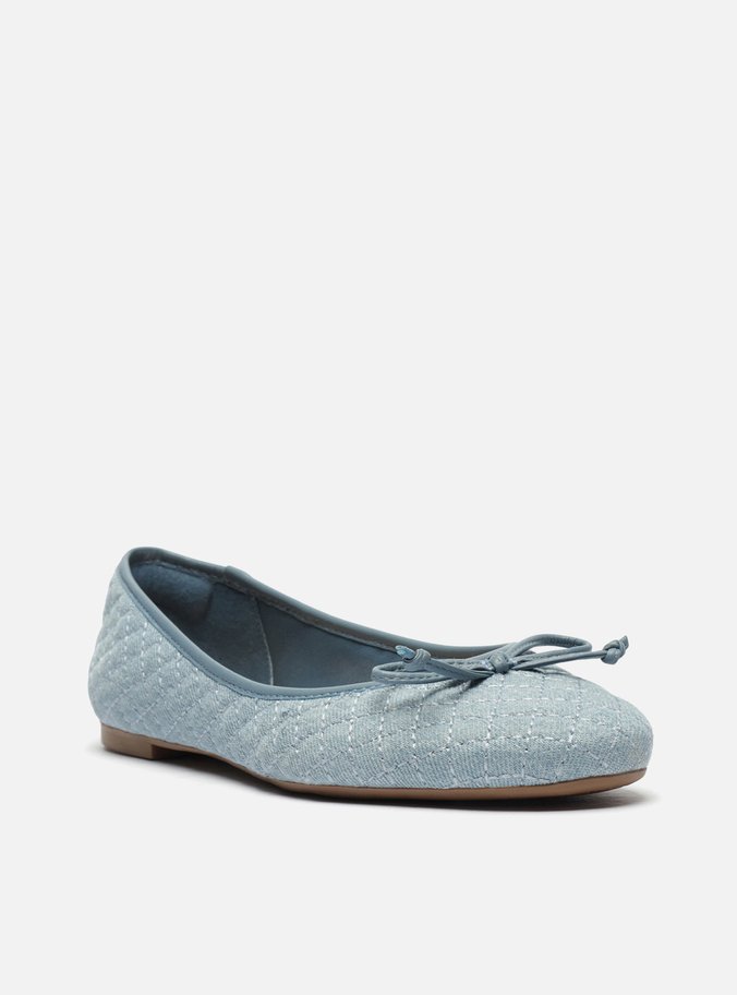 Sapatilha Jeans Matelassê Bico Redondo