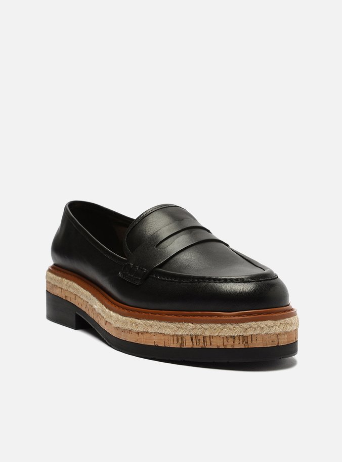 Mocassim Preto Couro Sola Multimaterial