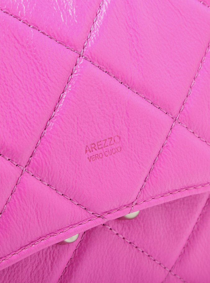 Bolsa Tiracolo Rosa Pink Couro Mizz Média