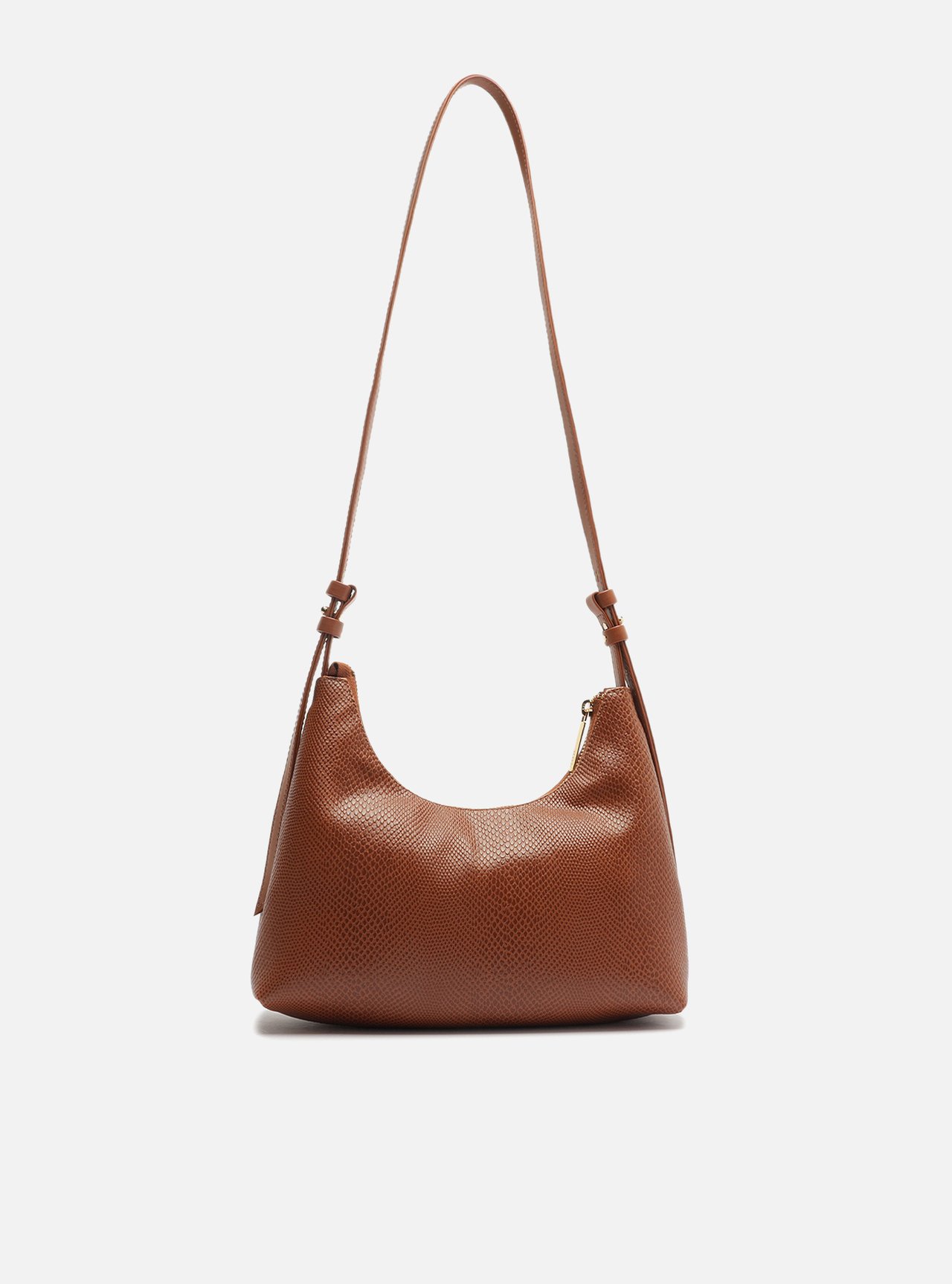 Bolsa Tiracolo Marrom Pequena Texturizada — foto 3