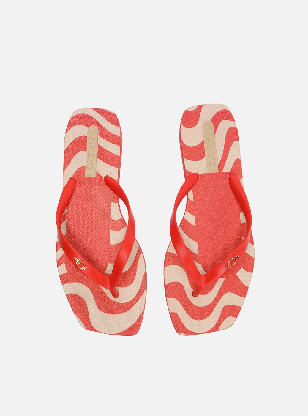Chinelo de Dedo Vermelho Estampado Square e Bag Brizza — foto 5